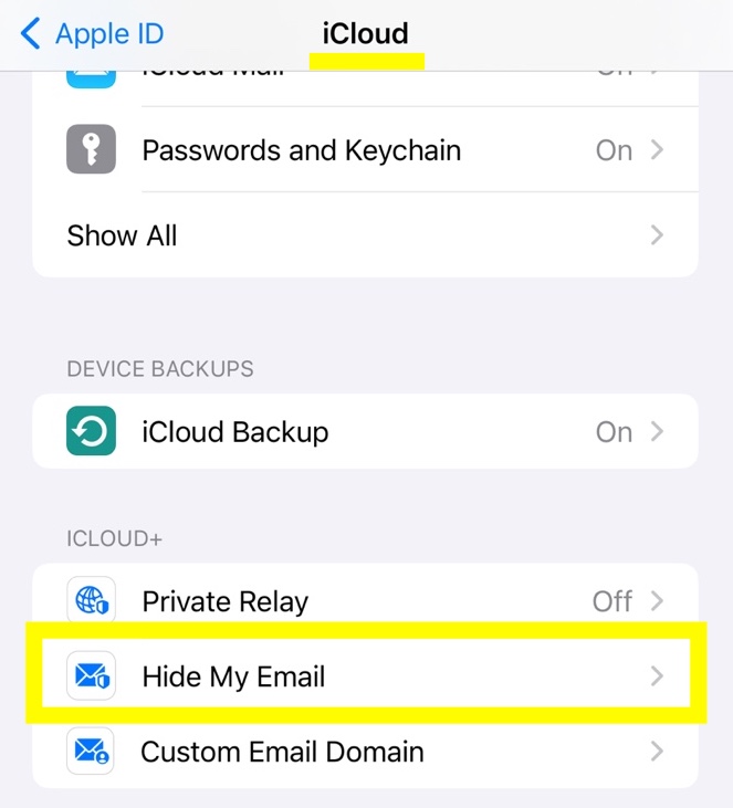 icloud nascondere la mia email.jpeg